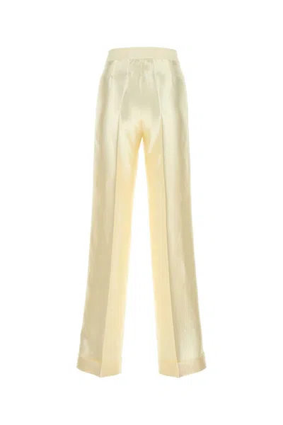 Maison Margiela Mohair & Silk High Rise Straight Pants