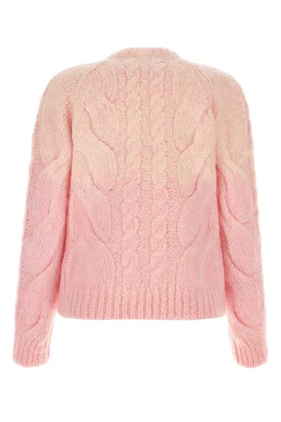 Maison Margiela Cable Knit Mohair Blend Sweater