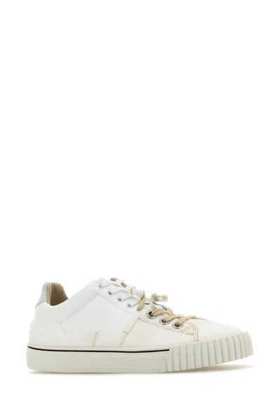 Maison Margiela Baskets Evolution Low Top En Cuir Blanc