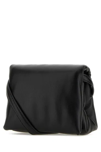 Marni Black Leather Mini Prisma Clutch
