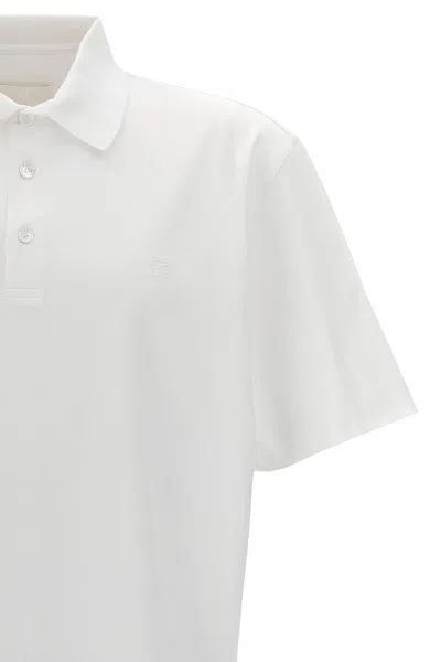 Givenchy White Polo Shirt With Logo Embroidery On The Front In Cotton Man In White