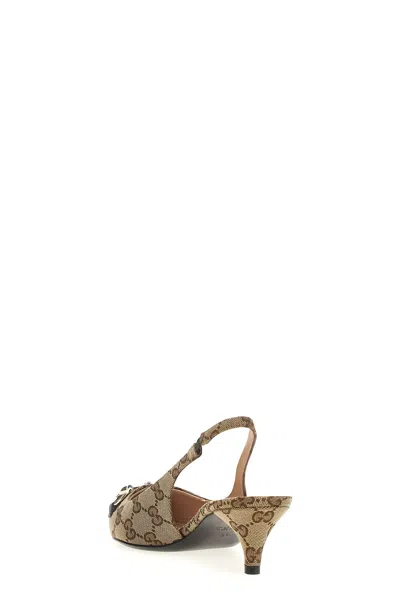 Gucci Original Gg Fabric Pumps In Cream