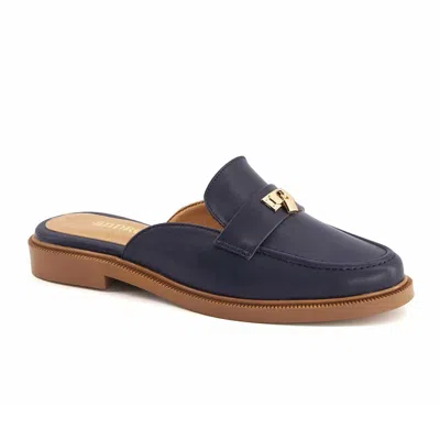 Andrea Women's Moccasin Clogs In Blue