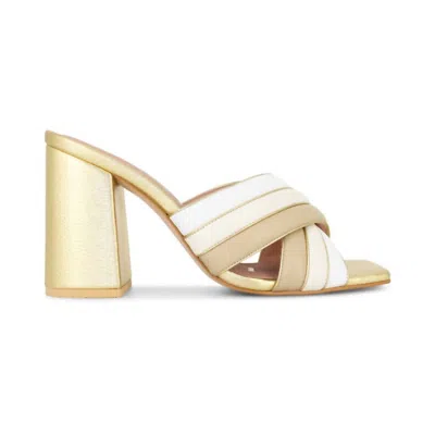 Shop Butrich Giulia Midi Heel In Gold
