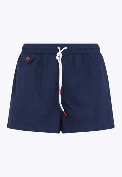 KITON LOGO SWIM SHORTS 