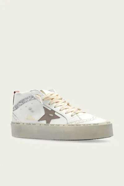 Golden Goose High-top Sneakers With Textured Leather Upper In White