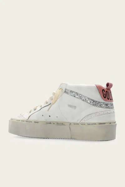 Golden Goose High-top Sneakers With Textured Leather Upper In White
