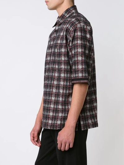 Shop Aganovich Plaid Shirt - Black