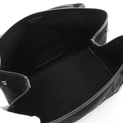 Pre-owned Balenciaga Black Canvas Leather Pouch Tote Bag ()