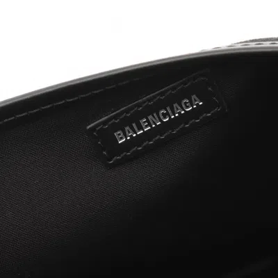 Pre-owned Balenciaga Black Canvas Leather Pouch Tote Bag ()