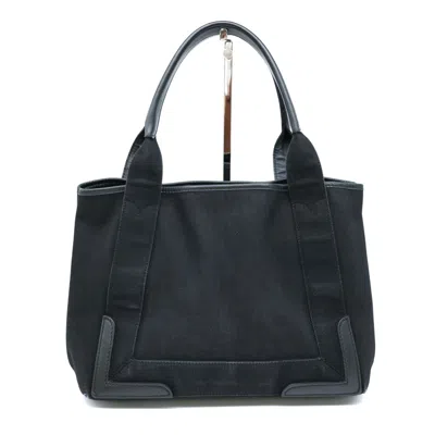 Pre-owned Balenciaga Black Denim Leather Handbag Tote Bag ()