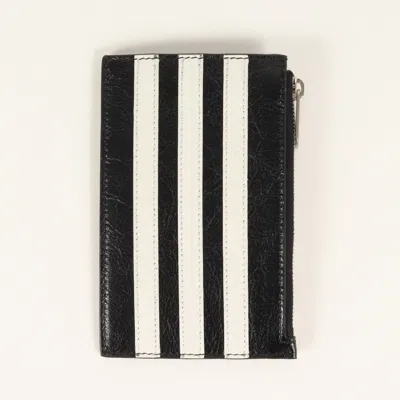 Pre-owned Balenciaga Black Leather Coin Purse/coin Case ()