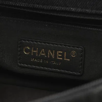 Pre-owned Chanel Black Multi-color Denim Shoulder Bag () In Black, Multi-color