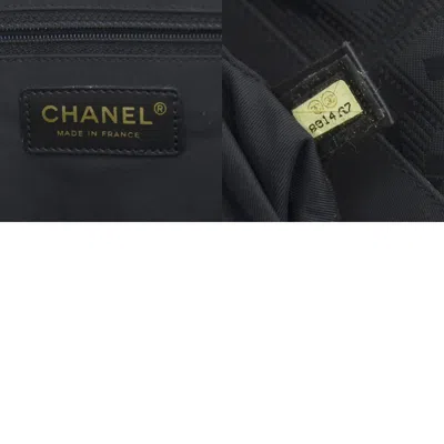 Pre-owned Chanel Black Nylon Jacquard Leather Shoulder Bag Tote Bag ()
