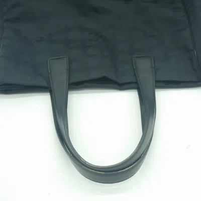 Pre-owned Chanel Black Nylon Leather Tote Bag ()