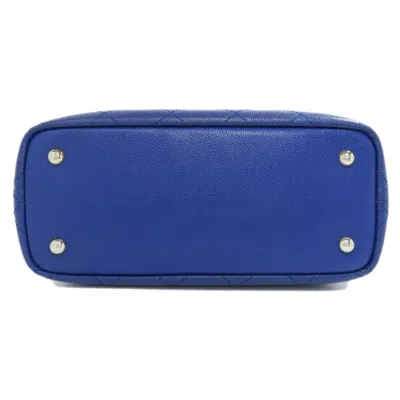 Pre-owned Chanel Blue Caviar Leather Tote Bag ()