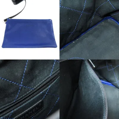 Pre-owned Chanel Blue Caviar Leather Tote Bag ()