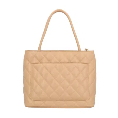 Pre-owned Chanel Caviar Skin Beige Caviar Leather Tote Bag ()