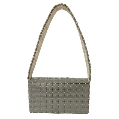 Pre-owned Chanel Gray Plastic Canvas Leather Shoulder Bag ()