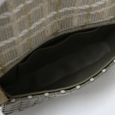 Pre-owned Chanel Gray Plastic Canvas Leather Shoulder Bag ()