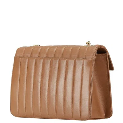 Pre-owned Chanel Mademoiselle Brown Leather Shoulder Bag ()
