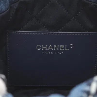 Pre-owned Chanel Navy Denim Shoulder Bag ()