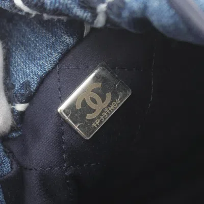 Pre-owned Chanel Navy Denim Shoulder Bag ()