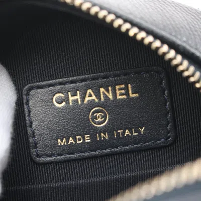 Pre-owned Chanel Navy Leather Shoulder Bag ()