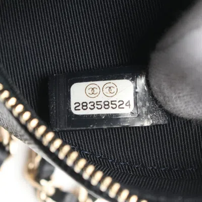 Pre-owned Chanel Navy Leather Shoulder Bag ()