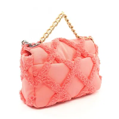 Pre-owned Chanel Pink Canvas Shoulder Bag ()