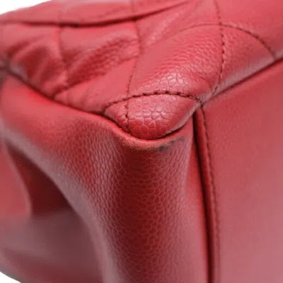 Pre-owned Chanel Red Color Caviar Leather Tote Bag ()