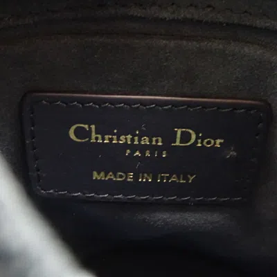Pre-owned Dior Christian  Navy White Leather Shoulder Bag () In Navy, White