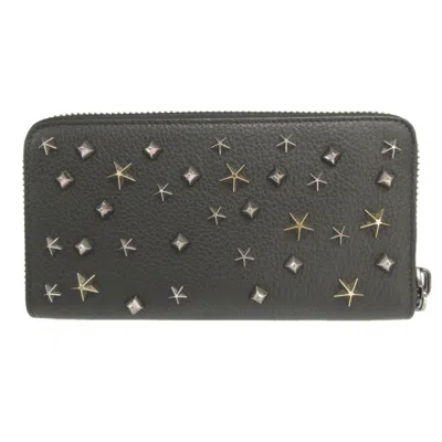 Pre-owned Christian Louboutin Black Leather Long Wallet (bi-fold) ()