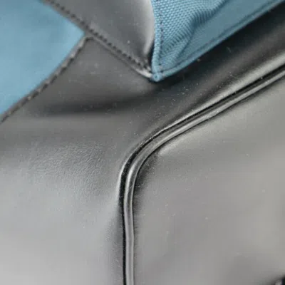 Pre-owned Coach Black Blue Nylon Canvas Leather Backpack () In Black, Blue