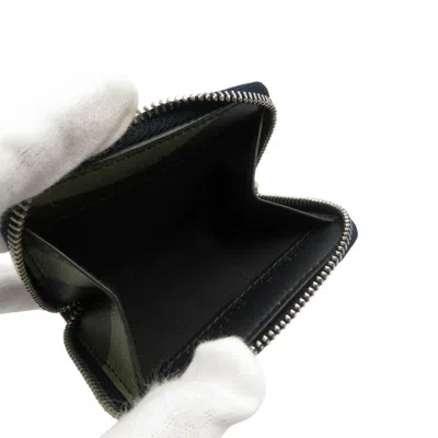 Pre-owned Dior Homme Navy Orange Leather Coin Purse/coin Case () In Navy, Orange