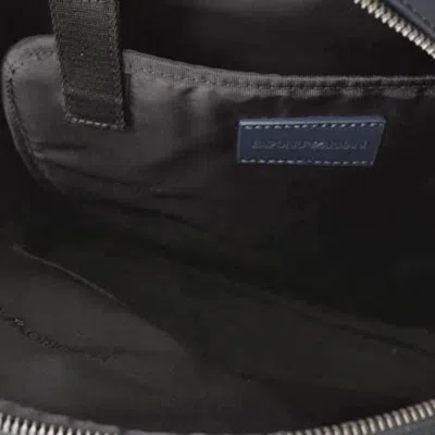 Pre-owned Emporio Armani Navy Coated Canvas Backpack ()
