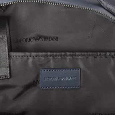 Pre-owned Emporio Armani Navy Coated Canvas Backpack ()