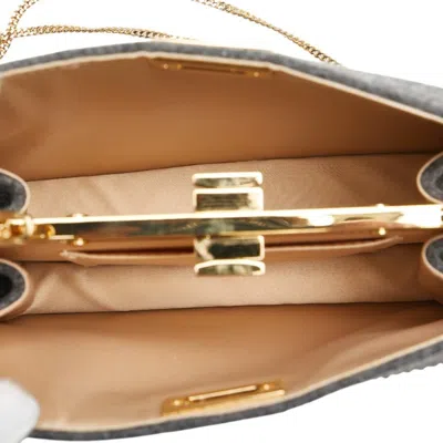 Pre-owned Fendi Gray Felt Shoulder Bag ()