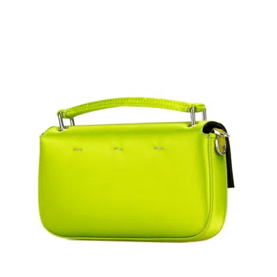 Pre-owned Fendi Light Green Silk Leather Handbag Shoulder Bag ()