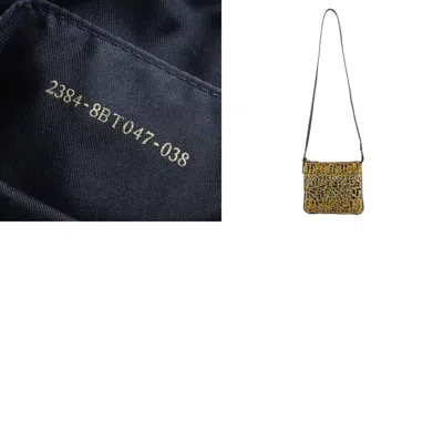 Pre-owned Fendi Zucca Black Brown Canvas Leather Shoulder Bag () In Black, Brown
