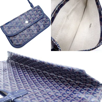 Pre-owned Goyard Navy Pvc Leather Tote Bag ()