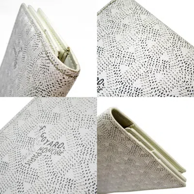 Pre-owned Goyard White Leather Long Wallet (bi-fold) ()
