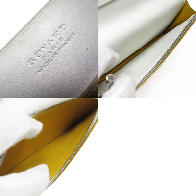 Pre-owned Goyard White Leather Long Wallet (bi-fold) ()