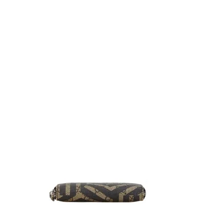 Pre-owned Gucci Beige Black Pvc Leather Coin Purse/coin Case () In Beige, Black