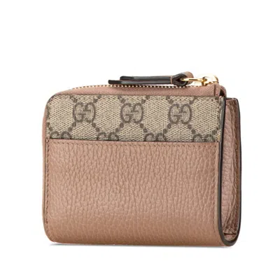Pre-owned Gucci Beige Pvc Leather Wallet (bi-fold) ()