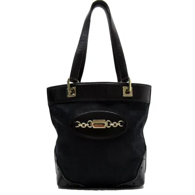 Pre-owned Gucci Black Gg Canvas Shoulder Bag ()