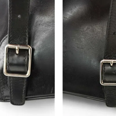 Pre-owned Gucci Black Leather Backpack ()