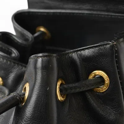 Pre-owned Gucci Black Leather Backpack ()