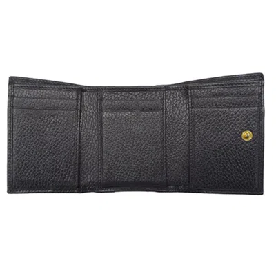 Pre-owned Gucci Black Leather Wallet (tri-fold) ()