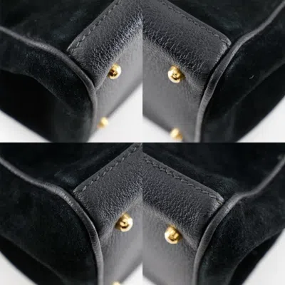 Pre-owned Gucci Black Suede Tote Bag ()